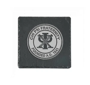 Chi Psi Fraternity Slate Coaster - Picture 1 of 1