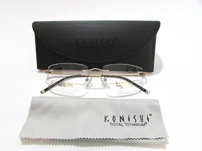 Clariti Konishi KT 5614 KT5614 C3 Gold Total Titanium Rimless Eyeglasses Frame - Image 1 of 2