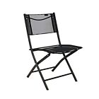 Garden camping folding chair black textilene