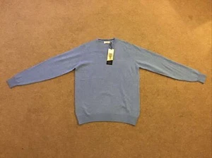 Lochmere Kaschmirpullover mit V-Ausschnitt blau in Damen Größe S NAGELNEU MIT MÄNGELN - Bild 1 von 5