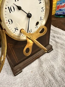 USA Seth Thomas Trademark Clock Key For 120 Movement High End Wide Wings - Picture 1 of 6