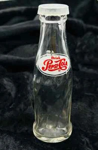 Vintage Pepsi Cola Salzstreuer Klarglas Flaschenform mit Deckel 4 1/4" - Bild 1 von 6