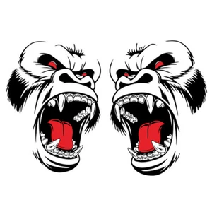 Horror Ape Totem Graphics Vinyl DIY Stickers For Car Body Hood Side Fender Decal - Picture 1 of 12