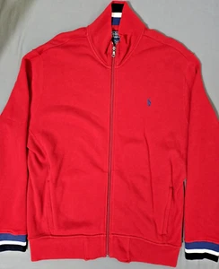 polo ralph lauren jacket mens XL softshell fleece red 2 pocket - Picture 1 of 13