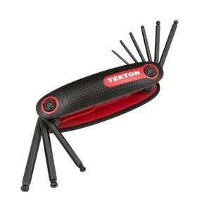 TEKTON 25181 Folding Ball Hex Key Wrench Set, SAE, 9-Piece - Picture 1 of 2