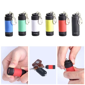 Mini USB Ricaricabile Luce LED Piccola Torcia Torcia Tascabile Lampada Portachiavi Nuovo - Foto 1 di 20