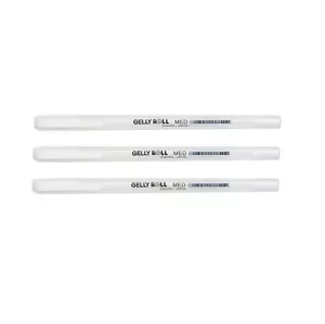 3 x Sakura Gelly Roll White Gel Pen Medium - Cheapest on eBay!!! XPGB-M - Picture 1 of 5