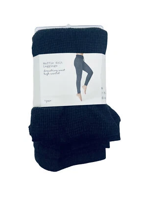 A New Day Lounge Leggings Women Medium Stretch Drawstring Waist Black - Image 1 of 4