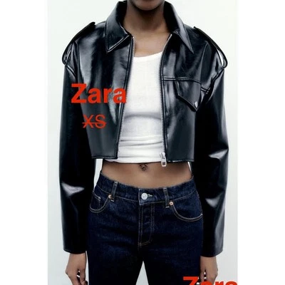 Chaqueta corta ZARA de cuero sintético nueva con etiquetas | Talla XS Foto 1 de 4