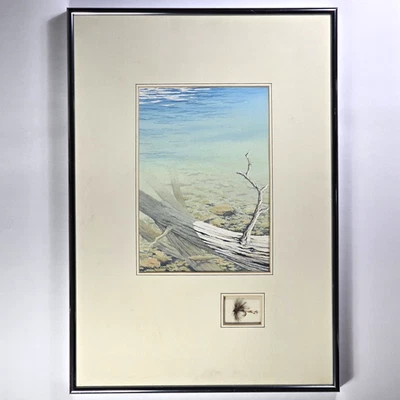 Pintura Acuarela Original Jack Tavenner ~ Pesca con Mosca, Noroeste del Pacífico, PNW Foto 1 de 4