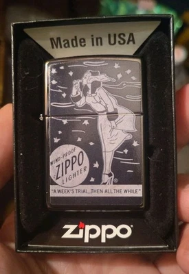 Новый США ветрозащитная зажигалка Zippo 48456 ретро ветреные недели испытания тогда все время - Изображение 1 из 4