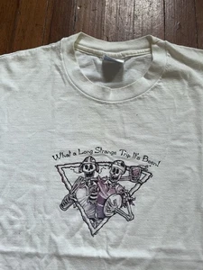 Vintage 90s The Grateful Dead Rugby T Shirt White Single Stitch XL - Picture 1 of 6