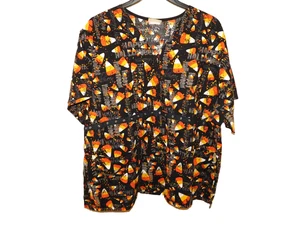 Tafford Women's Halloween Pattern Scrub Top size 3XL - Picture 1 of 6