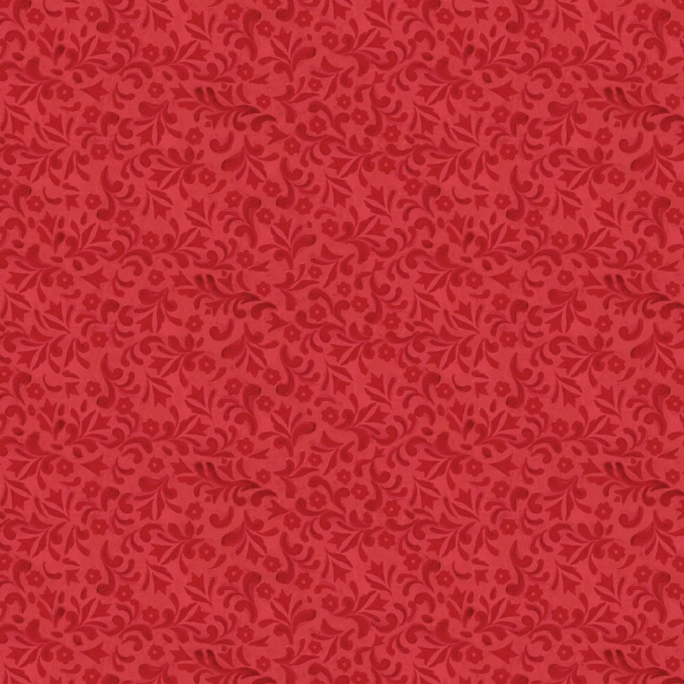 31" Long Remnant JIM SHORE RED SWIRLS Quilt Fabric Springs Creative 43/44" Wide - Image 1 of 1