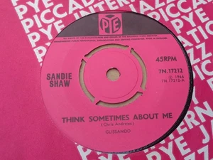 Sandie Shaw - Think Sometimes About Me - Pye 45 - Imagen 1 de 2