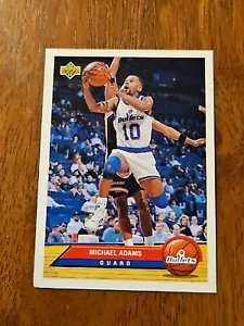 1992 92 93 Tarjeta de baloncesto de cubierta superior McDonalds Michael Adams P42 - Imagen 1 de 2