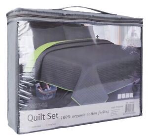 3 Piece Bedspread Quilt Set 2 Sides Reversible Bedding Set  Queen NEW IN BAG