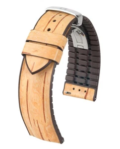 HIRSCH Birch Watch Strap - Real Birch Wood / Animal-Free / Vegan - Quick Release - Picture 1 of 12