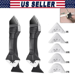 5in1 Silicone Scraper Caulking Grouting Sealant Finishing Clean Remover Tool Kit - Picture 1 of 14