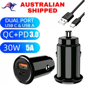 Car Charger Adapter USB Type-C Quick Charging Fast QC3.0 PD Cigarette Lighter - Picture 1 of 12