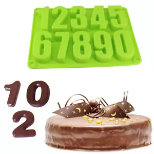 More details for number cake mold silicone fondant sugar craft chocolate dessert baking mould set