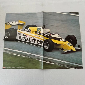 Vintage Renault ELF Racing Car Poster Rene Arnoux Renault RS 20 - Picture 1 of 6