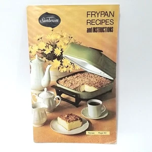 Sunbeam Frypan Recipes & Instructions Cookbook 1975 Multi-Cooker Manual Color  - Picture 1 of 6