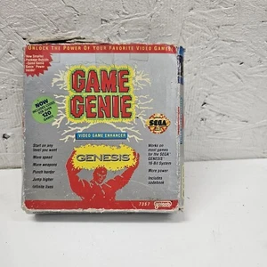 Game Genie Video Game Enhancer Sega Genesis Complete in Box CIB Box Wear - Picture 1 of 13