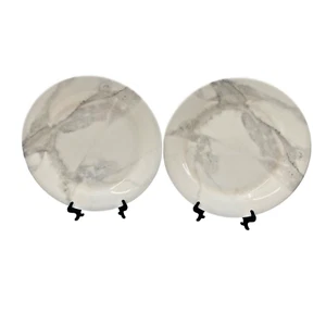 Sasaki Japan Fine China CALCUTTA GREY Dinner Plate 10 5/8" SET Of 2 - Picture 1 of 11