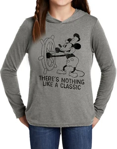 Steamboat Willie Theres Nothing Like a Classic Kids Long Sleeve Hoodie - Picture 1 of 5