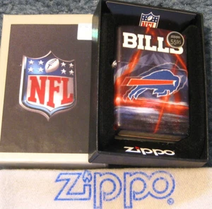 ZIPPO NFL TEAM LOGO Buffalo Bills ONE FAMILY 540 Lighter 46496 New SEALED Mint - Picture 1 of 5