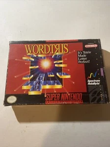 Wordtris (Super Nintendo Entertainment System, 1992). Complete in Box. SNES - Picture 1 of 5