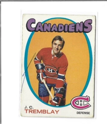 1971-72 O-Pee-Chee #130 J.C. Tremblay MARK - Image 1 of 2