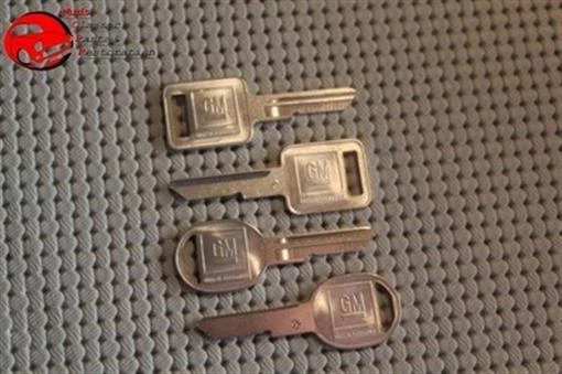 Chevy GM Pontiac Buick Cadillac Oldsmobile Spare Key Blanks Square Round 4 C D - Image 1 of 1