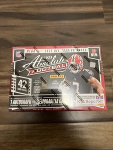 Mega caja de tarjetas coleccionables de fútbol americano Panini Absolute 2023 sellada de fábrica - Imagen 1 de 2
