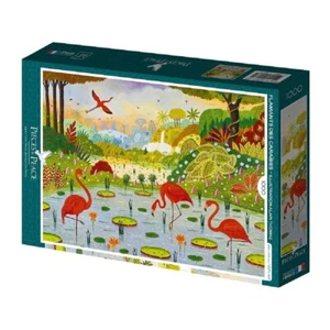 Pieces & Peace 1000 Piece Jigsaw Puzzle - Caribbean Flamingos - Picture 1 of 1