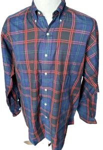 Camisa Ralph Lauren Blake 100 % algodón azul a cuadros manga larga para hombre talla mediana - Imagen 1 de 6