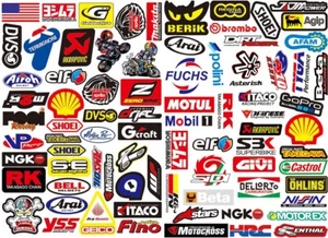 Paquete de 80 pegatinas JDM casco carreras motocicletas motocross vinilo calcomanías UTV - Imagen 1 de 7