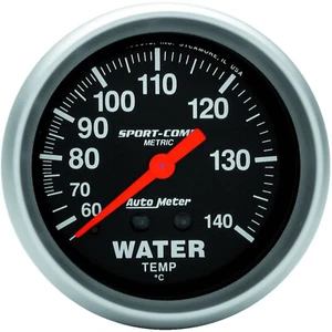 AMT-3431M Autometer Gauge, Sport-Comp, Water Temperature, 2 5/8 in, 60-140 Degre - Picture 1 of 1