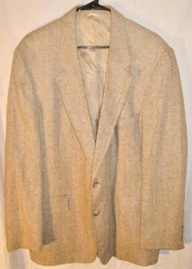 Size 46R Levi Strauss Sport Coat Blazer Beige Tan Tweed Green Red Blue Wool (O) - Picture 1 of 9