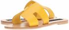 STEVEN by Steve Madden Greece Cutout Slide Sandals Yellow Leather, Pick A Size