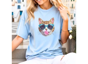 Orange Cat Energy Unisex Tee, Colorful Cat Design - Picture 1 of 32