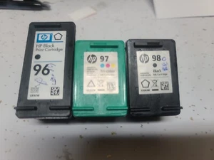 PUSTY HP96 czarny i HP97 HP98 kolorowy wkład nigdy nie napełniany HP 97 HP 96 HP 98 - Zdjęcie 1 z 1