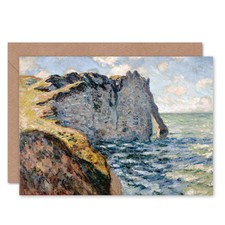 Claude Monet The Cliff Of Aval Etretat Fine Art Blank Greeting Card