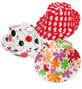 Regenhut Hippie Festival Fasching Karneval 2 Modelle Kreis oder Herz 70er Flower - Picture 1 of 3