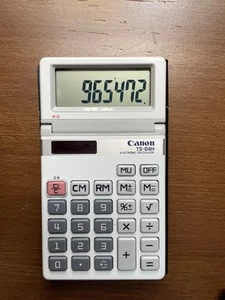 Vintage Canon Calculator Tilt Display Solar Powered #TS-84H Tested Working - Picture 1 of 4