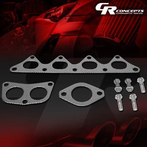 EXHAUST MANIFOLD HEADER GASKET COMPLETE SET FOR 02-07 MITSUBISHI LANCER 2.0L - Picture 1 of 6