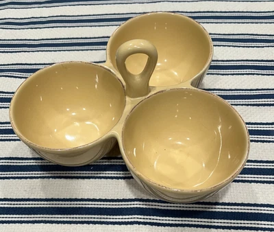 Plato para servir 3 tazones vintage lnspired vacaciones triple tazón sabor del hogar Foto 1 de 3