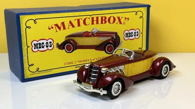 MATCHBOX YESTERYEAR MOY CODE 2 1938 AUBURN SPEEDSTER 851 '1 OF 50' ONLY/ MIB - Image 1 of 4