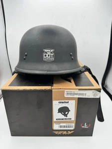 Adult FLY Racing 9mm German Motorcycle Helmet - Flat Black Large - Picture 1 of 21